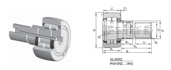 Ajanta CYR-1-S Yoke Type Track Roller Bearing – 1" Cam Follower, Needle Roller, Black Oxide, India